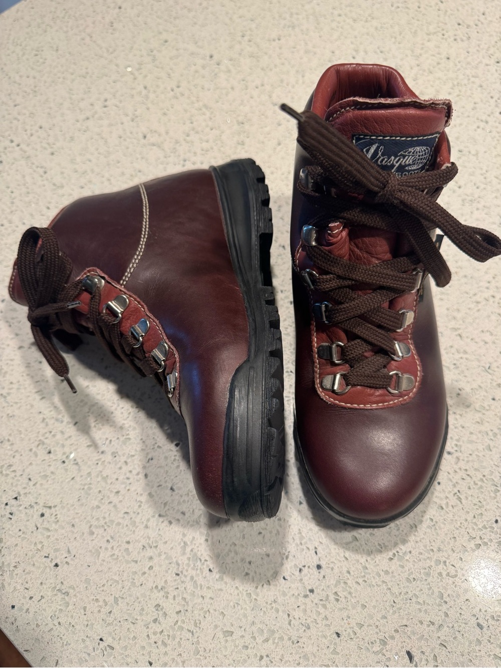 Vasque Sundowner GTX Leather Hiking Boots Women’s Size 5M Red Goretex USA Made